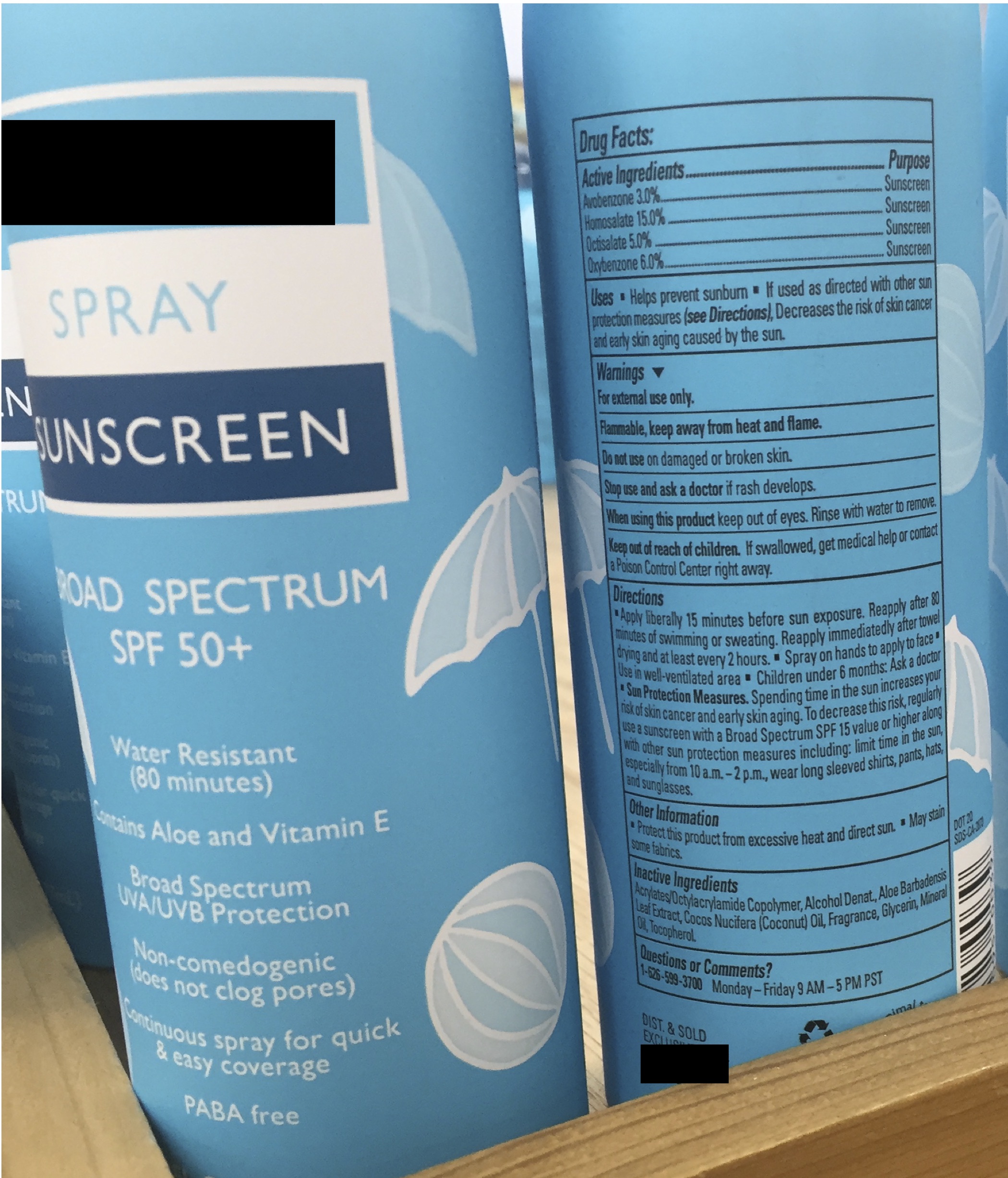 trader joe's sunscreen spray ingredients